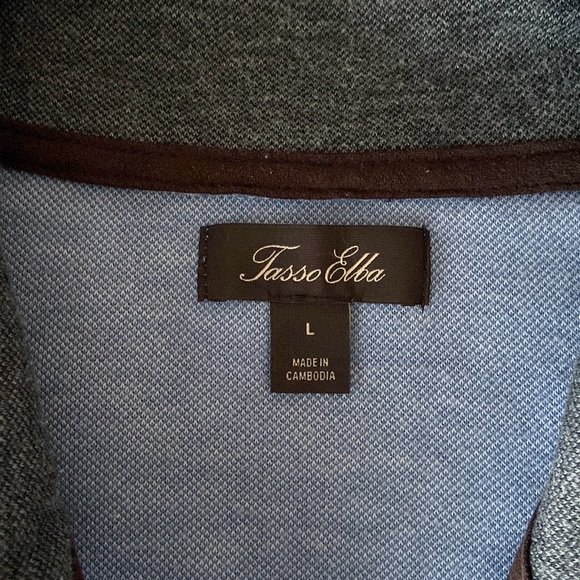 Tasso Elba blue tweed mens pullover in a size large - Picture 5 of 6